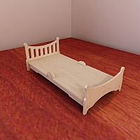 Large Bed for Barbie. Barbie-size furniture. Barbie Doll Bed. Vector model for CNC router and laser cutting. Plywood 3mm/4mm/5mm/6mm.