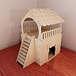 Cat house pattern for CNC router and laser cutting. Wooden (plywood) cat furniture. Vector projects. Plywood 4mm/5mm/6mm.