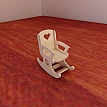 Doll rocking chair pattern for CNC laser and router cutting (1:12 scale). Dolls 4-7inch (12-16cm). CNC plans. Plywood 3/4/5mm.