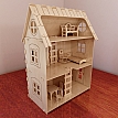 Plywood dollhouse + furniture pack (1:12 scale). Plans for CNC router and laser cutting. Pattern vector. CNC templates.