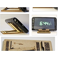 Phone Stand & Headphone Wrap (Laser Cut and Living Hinges)