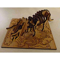 Lasercut triceratops skeleton puzzle