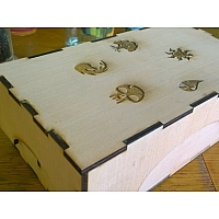 Parameterized Lasercut Two-Partition Box for Magic: The Gathering Cards