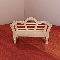 Great Barbie doll's bench. Pattern vector model for CNC router and laser cutting. Plywood 3mm/4mm/5mm/6mm. Barbie scale dollhouse (1:6). CNC plans.