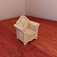 Great Barbie armchair design. Barbie size furniture. Vector projects for CNC router and laser cutting. Woodworking plans. Plywood 3/4/5/6mm.