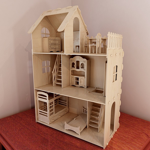 plywood dollhouse plans